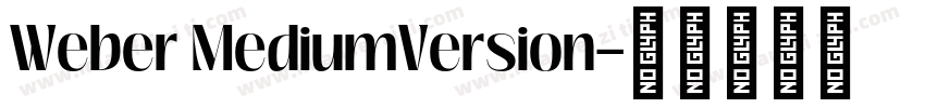 Weber MediumVersion字体转换